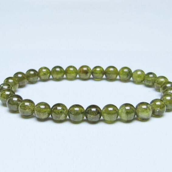 ツァボライト ブレスレット 7mm 一点物 メール便可 111-49825