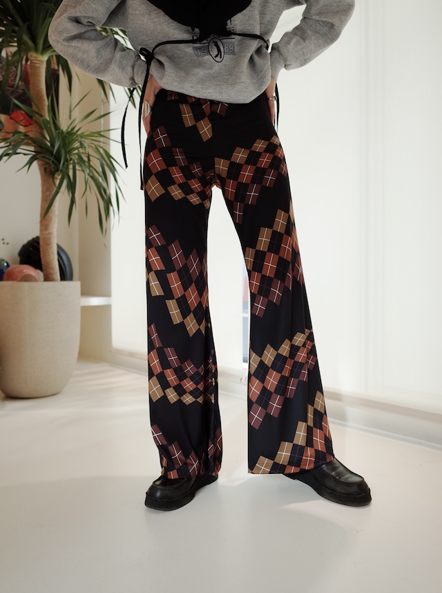 【 ELLISS 】ARGYLE WAVE MIDNIGHT TROUSER