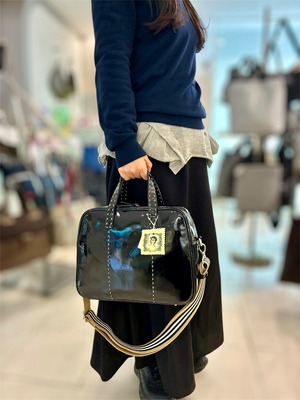 DEUX MILLE ドゥミル 2wayミドルサイズボストン［BLACK]