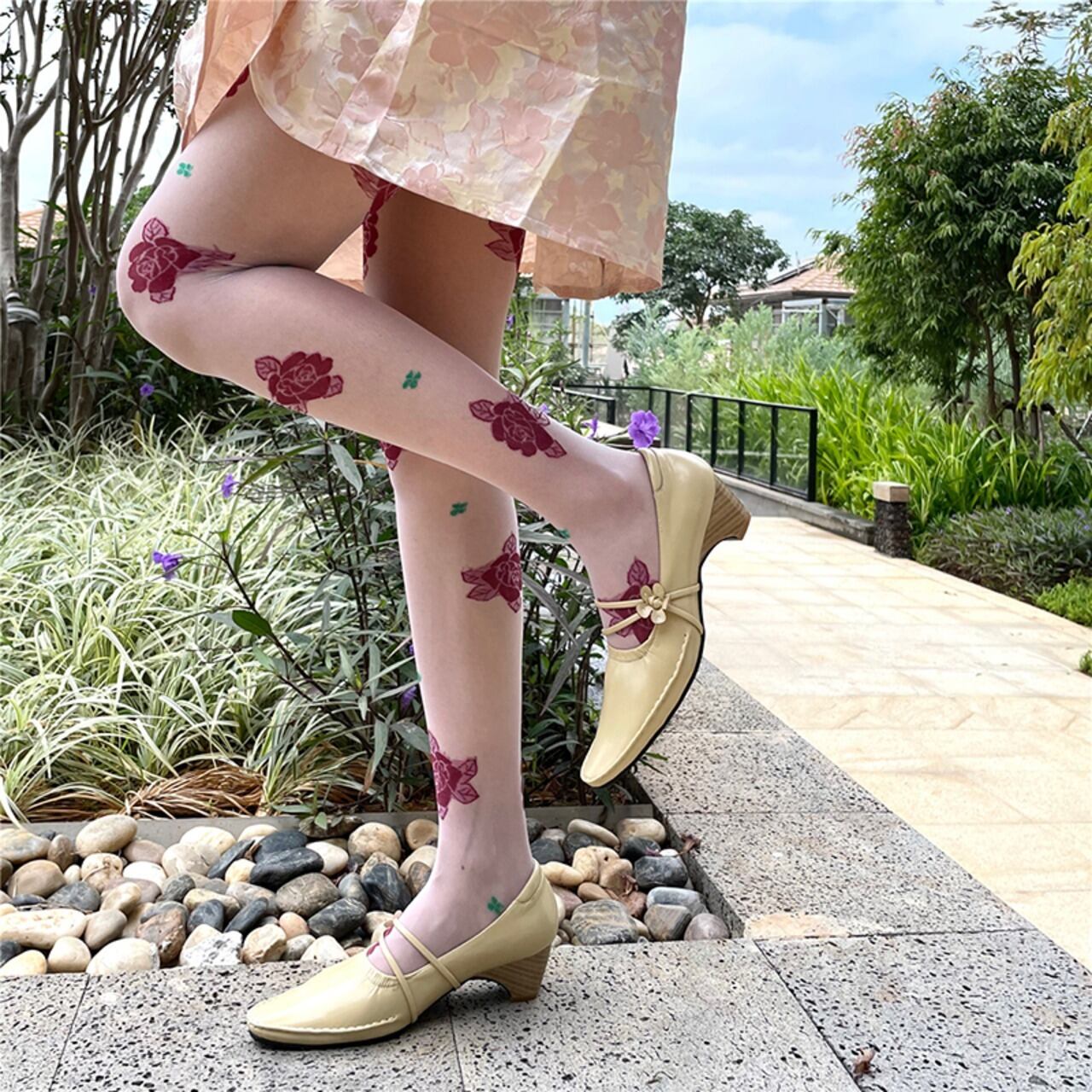 laopaiジフン薔薇の園ストッキング