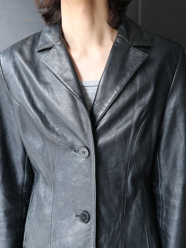 2B leather tailored jacket