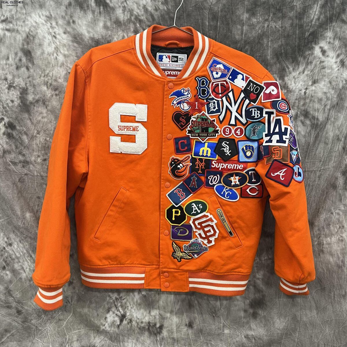 SUPREME シュプリーム 20SS×NEW ERA MLB Varsity Jacket ニューエラ バーシティージャケット ブラック