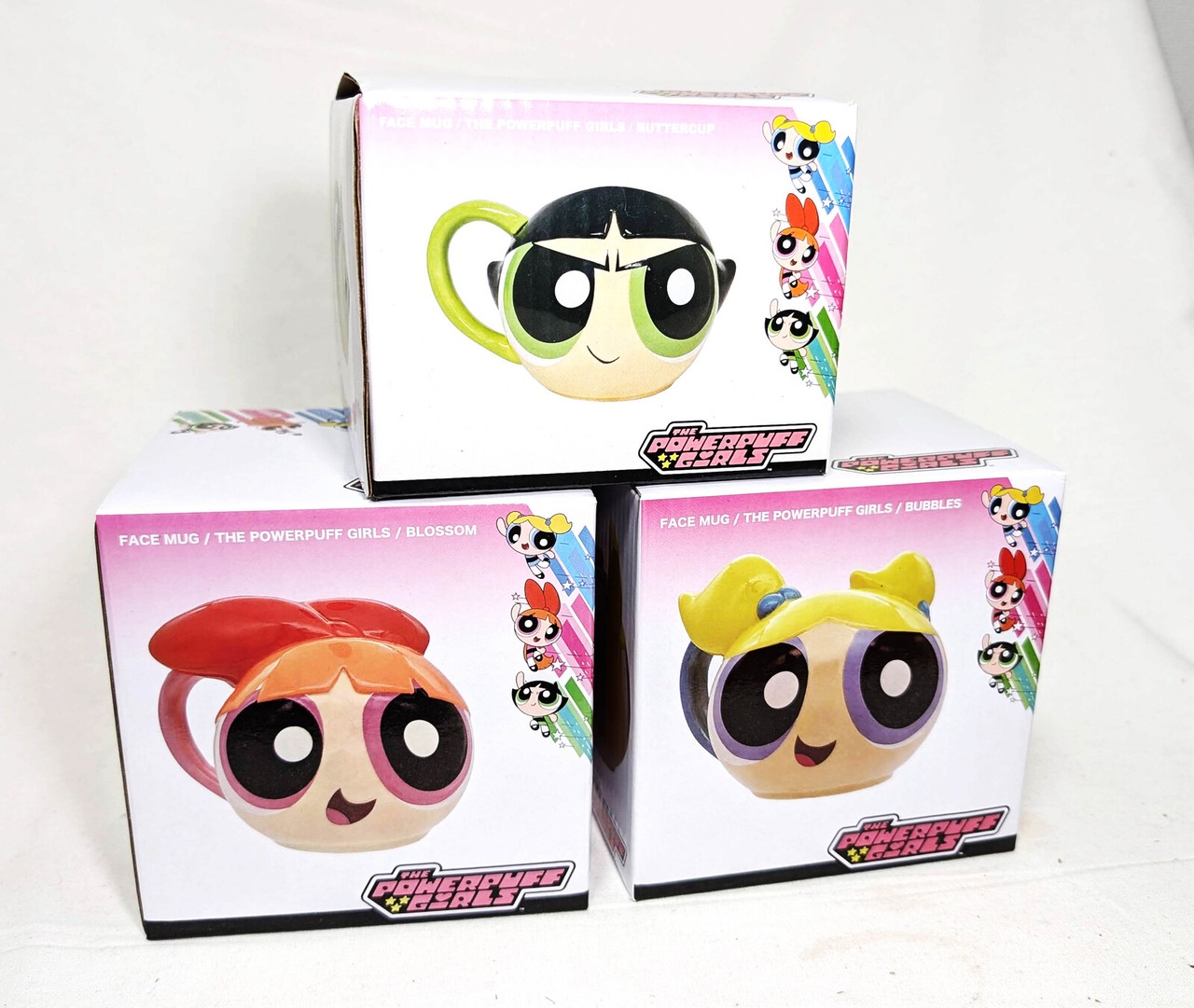 飲みにくすぎますね！【パワーパフガールズ フェイスマグカップ】