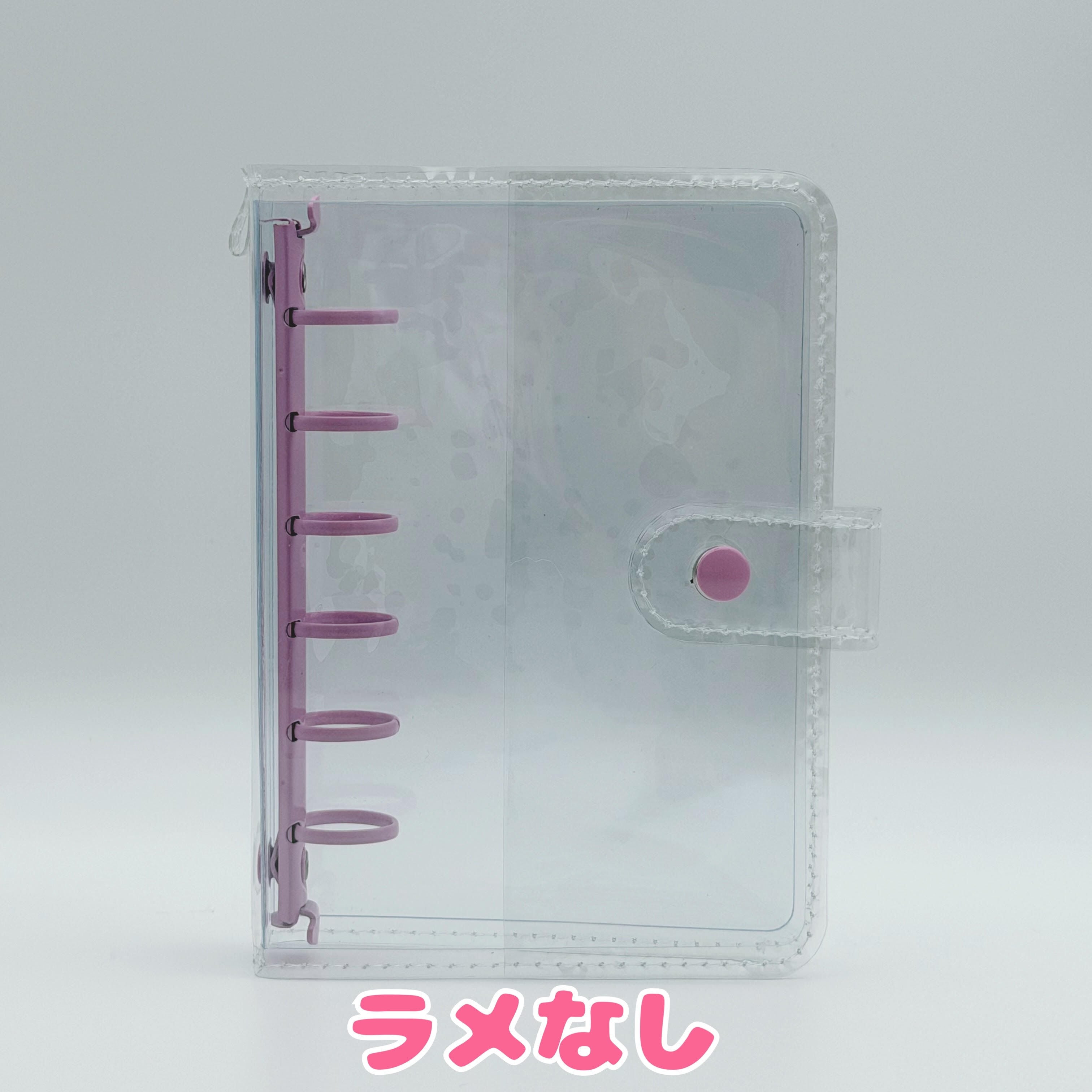 A7サイズ ピンク クリア手帳カバー Hamukko clubオリジナルバインダー