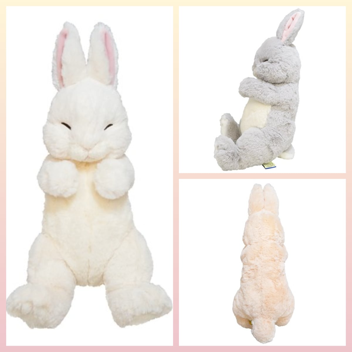 国内作家様　ナチュラルなホワイトのうさぎさん ひざうさぎ すやすや | うさぎセレクトショップ森音