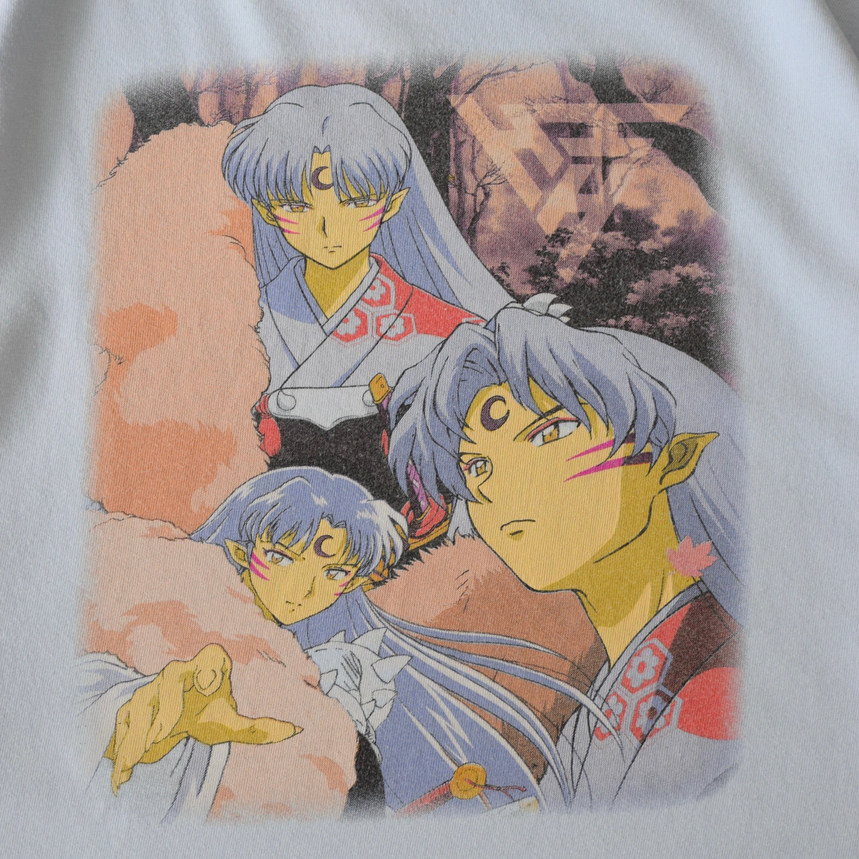 犬夜叉 殺生丸 Tシャツ メンズ L ブルー アニメT 古着 ヴィンテージ fc