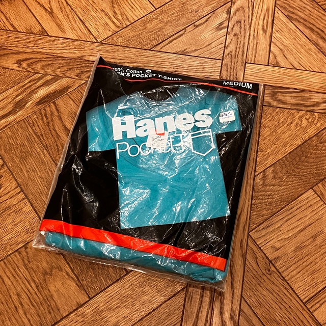 ①"DEAD STOCK" 1980'S HANES GREEN SOLID T-SHIRT