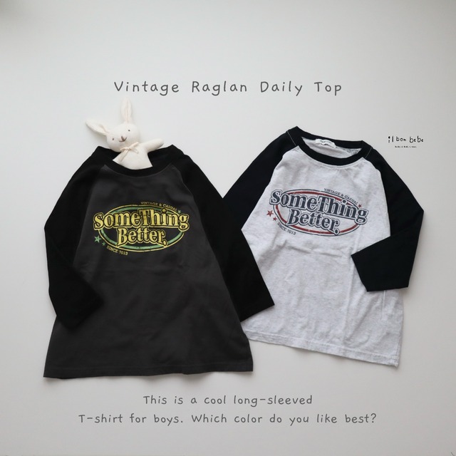 【即納】Vintage Raglan Daily Top