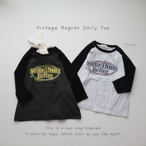 【即納】Vintage Raglan Daily Top