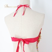 ベリーダンス 衣装 上下セット ピンク系 トップス スカート ヒップスカーフ 金 コイン 練習 レッスン 鮮やか キラキラ ダンス衣装 イベント ステージ 華やか かわいい おしゃれ ゴールド系