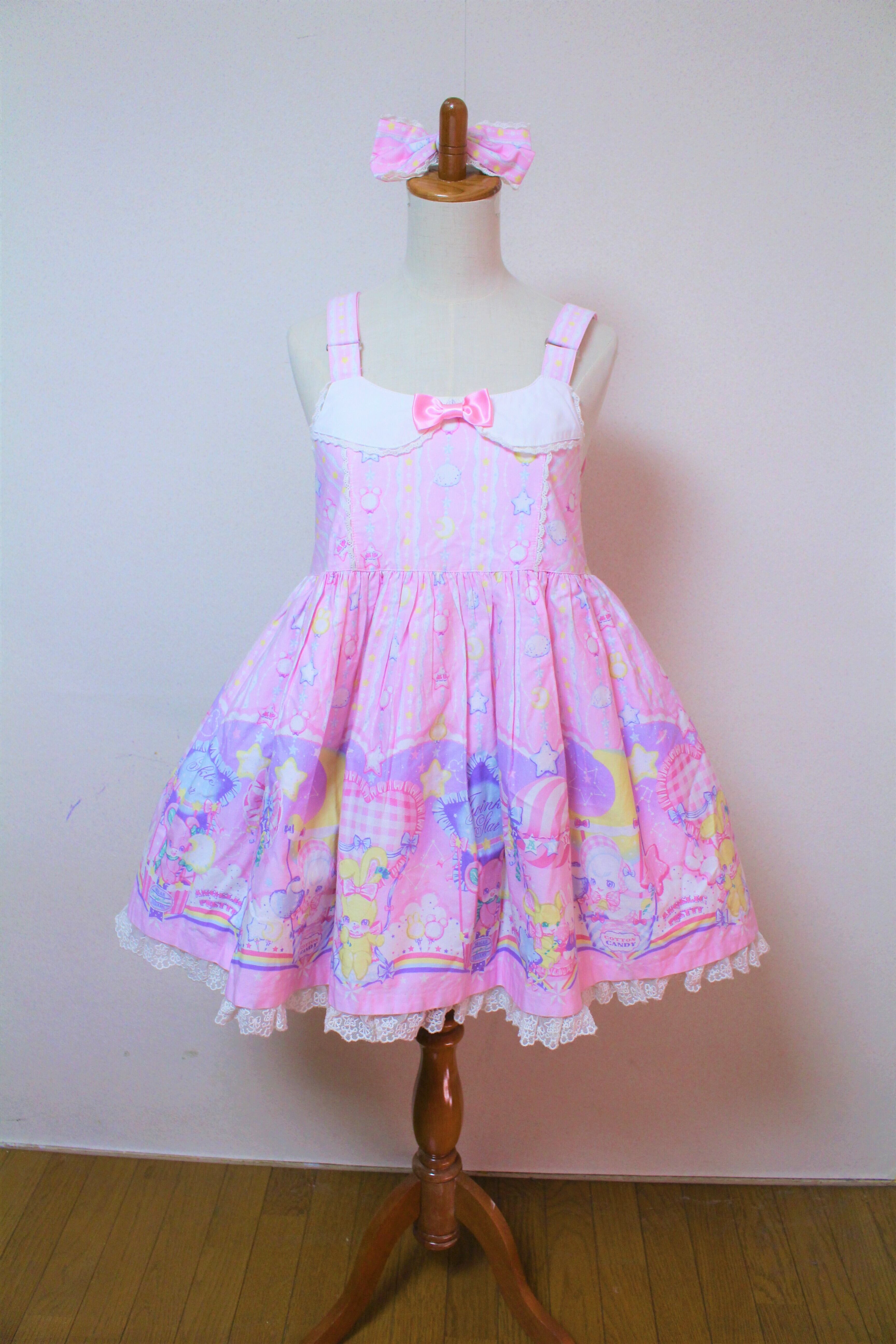Angelic Pretty Cotton Candy shop サロペット バレッタ