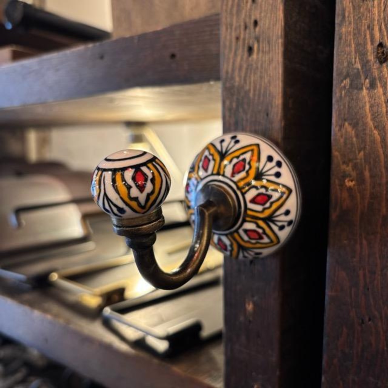 India Round Hook 4types Bohemian Asian style インド ラウンドフック 4種 ボヘミアン アジアン ノスタルジック インテリア