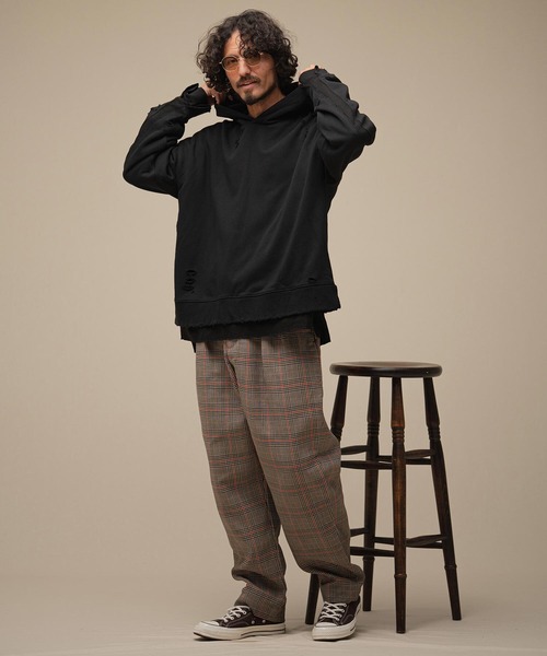 THEOREM Laidback Stacked Hoodie (BLK) TRM-2624006