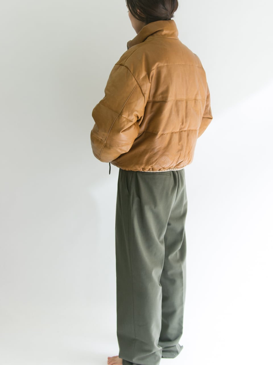 【VENT COUVERT】Made in France 90's leather down jacket（ヴァンクヴェール フランス製レザーダウンジャケット）1c
