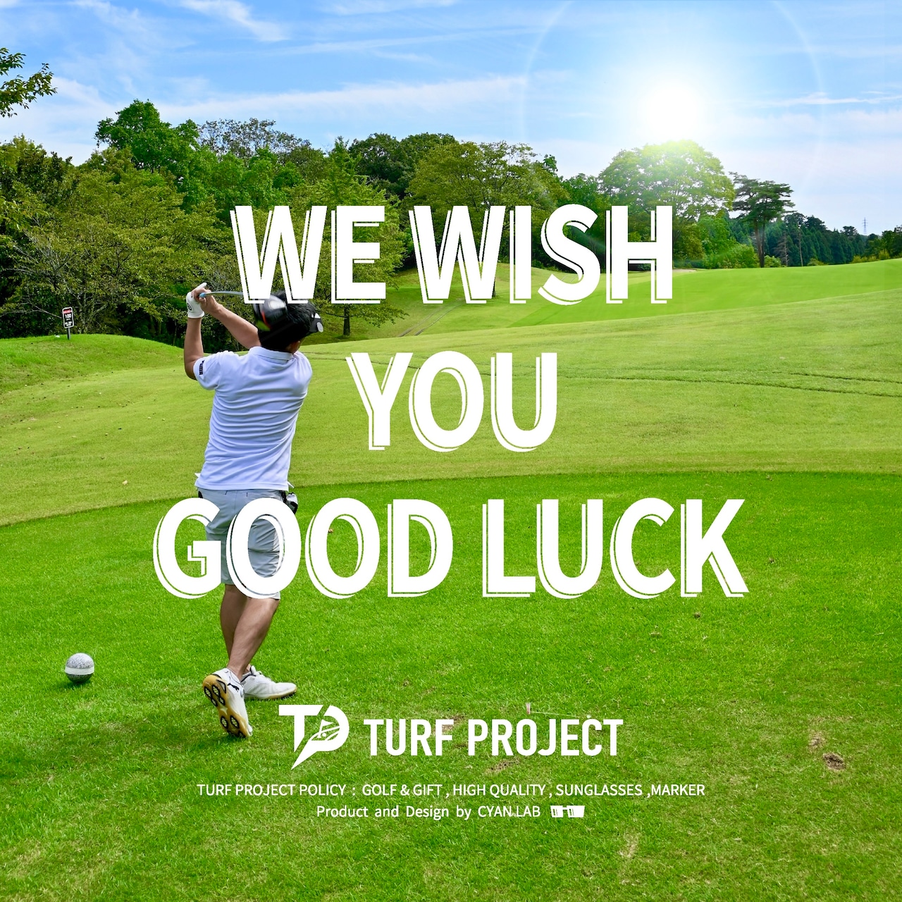 GOOD LUCK / モデル名:冨/ ゴルフ運を呼び寄せるメタルマーカー 色:雪富士 or ライトブルー