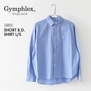 Gymphlex [ジムフレックス] W SHORT B.D. SHIRT L/S [GY-B0198PSE] ショートボタンダウンシャツロングスリーブ・ストライプ・長袖シャツ・コットン・羽織・LADY'S [2026AW]