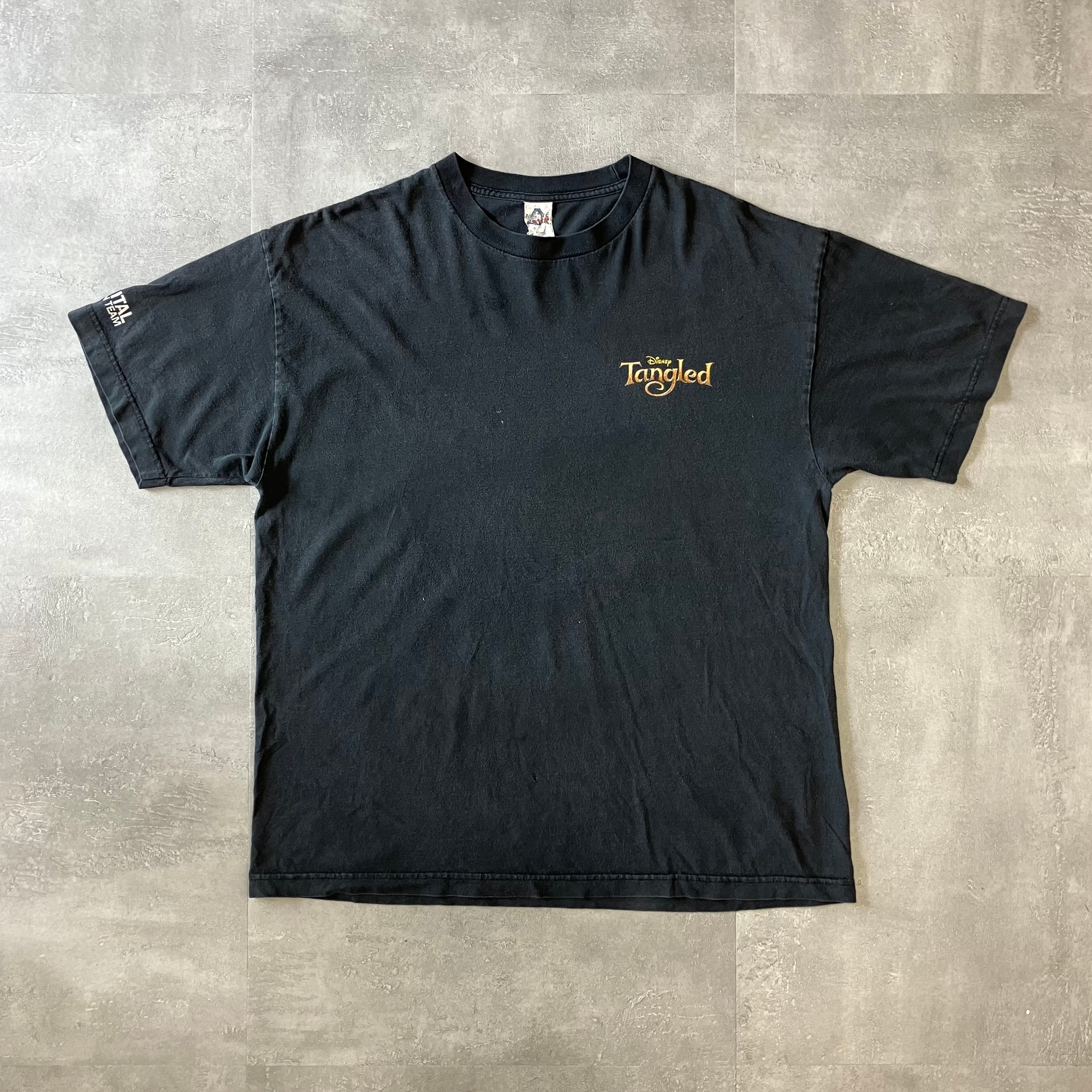 disney tangled 00s 塔の上のラプンツェル プリントTee XL No.2459