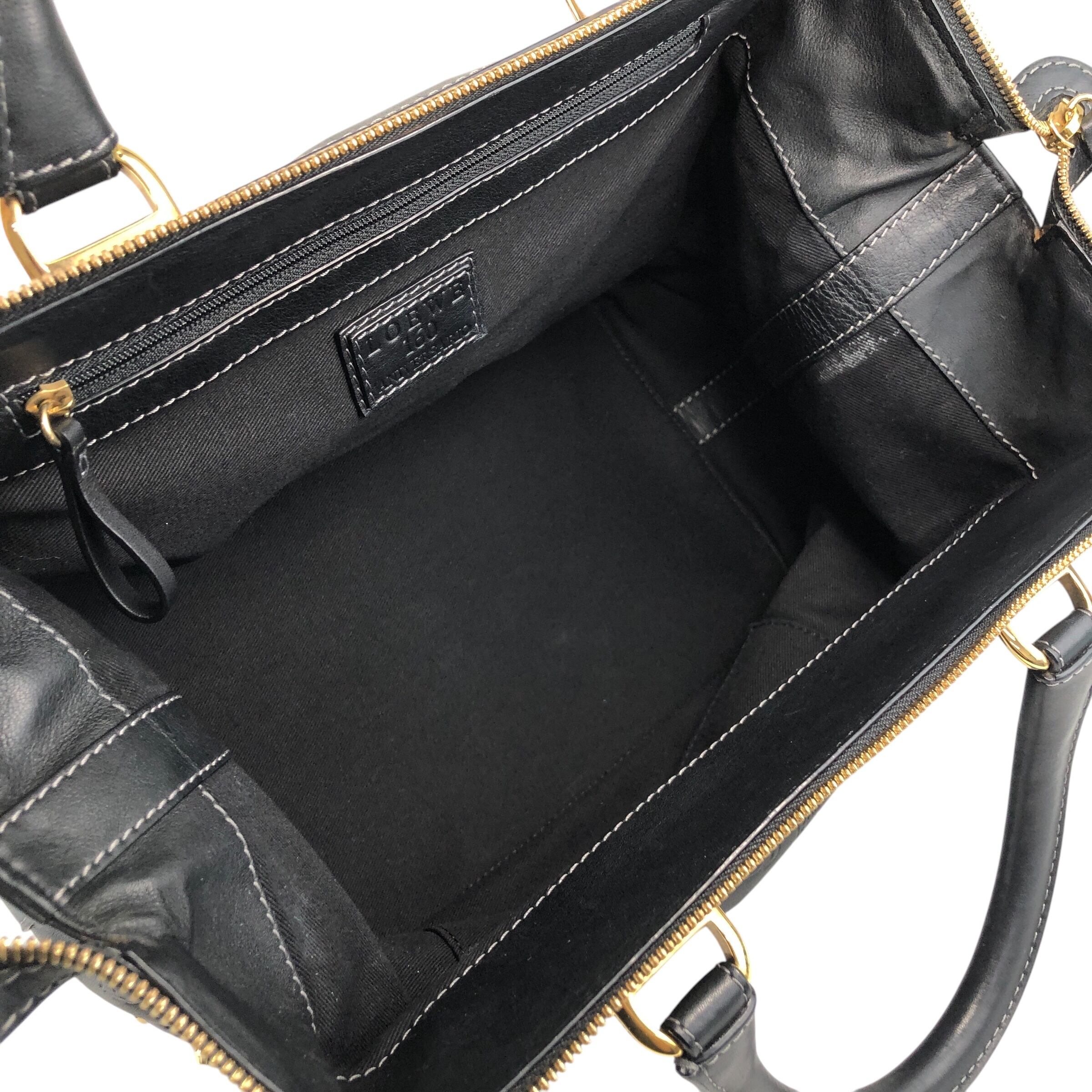 LOEWE ロエベ ハンドバッグ ブラック レザー ミニボストン 160周年記念