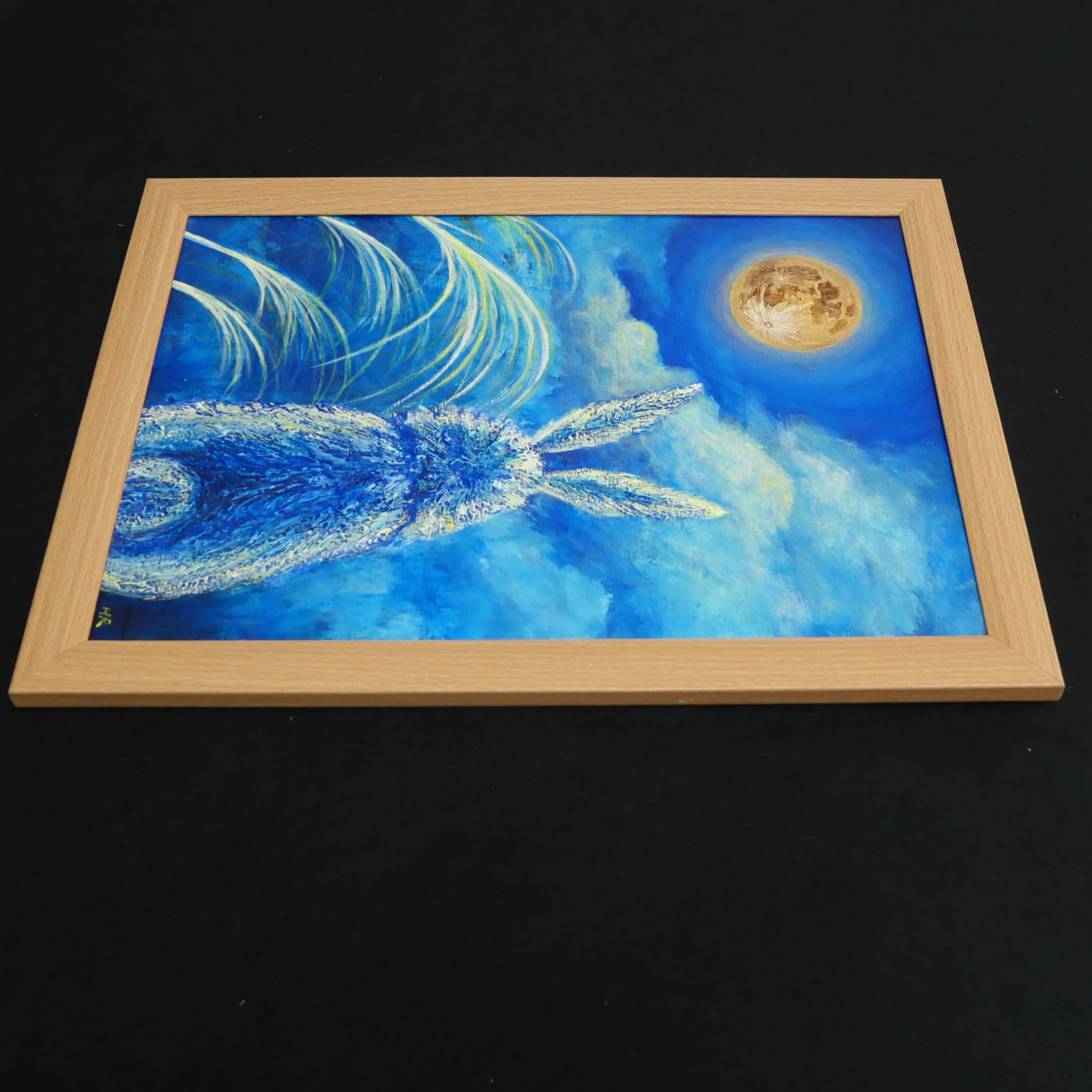 油絵 油彩 油彩画 絵 絵画【お月見うさぎ】 | HIROSHI1990 油絵 油彩 油彩画 絵 絵画【お月見うさぎ】 | HIROSHI1990