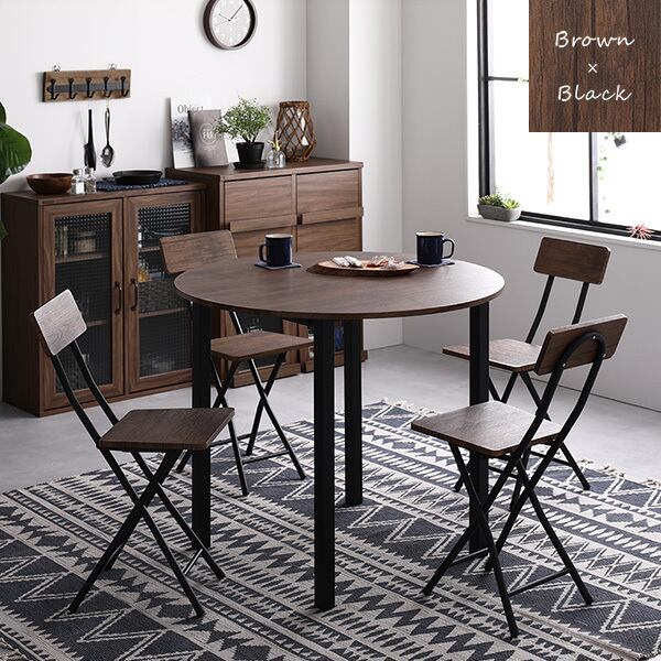 ダイニング テーブル 単品 円形   シンプル 北欧 モダン 木製 スチール デザイン 4人掛け