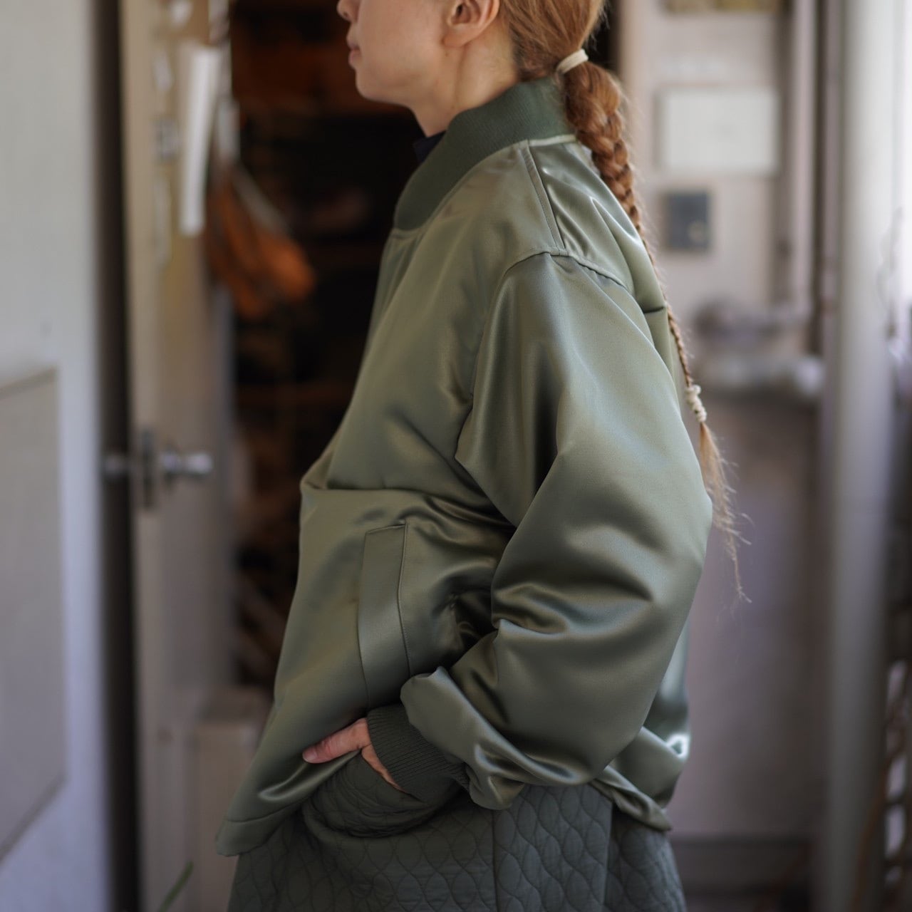 ts(s) ティーエスエス FLY FRONT COLLAR JACKET KHAKI | Debby