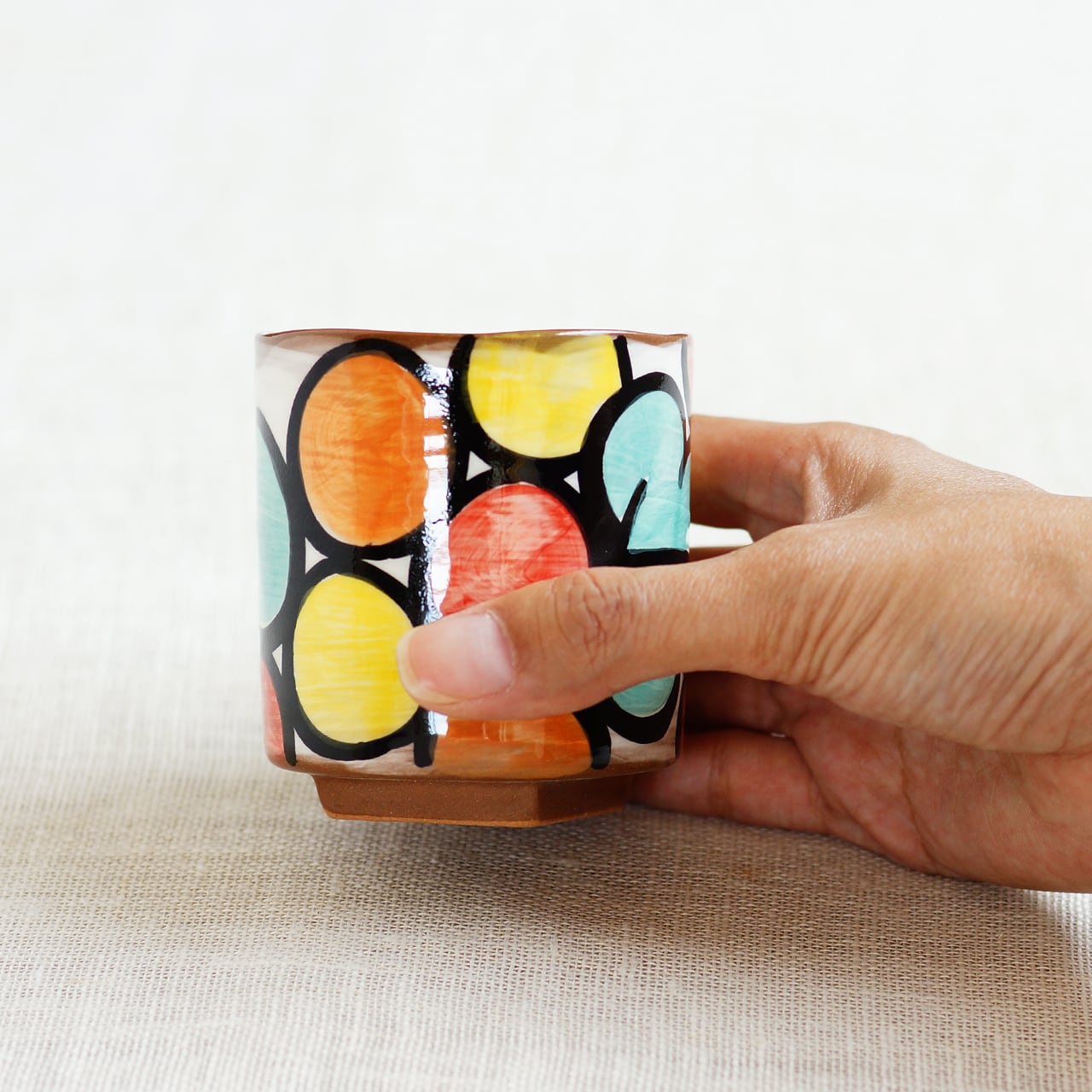 ステンド 角高台コップ | 菊祥陶器／工房祥sho～ Kikusho Pottery