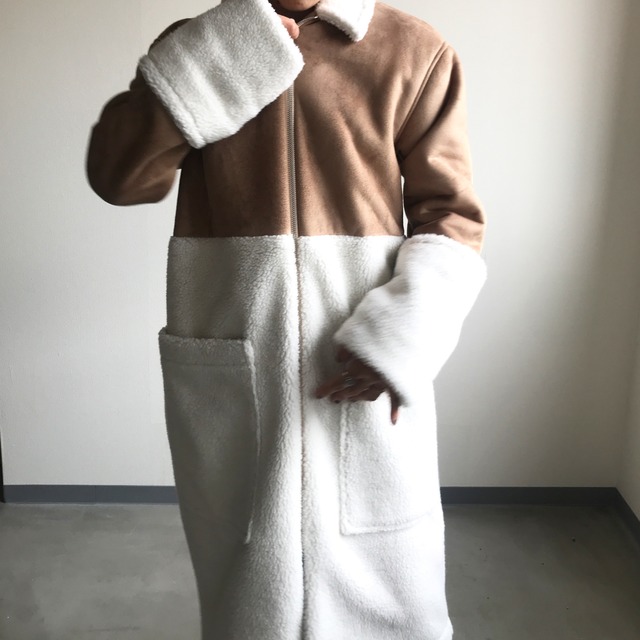 [ MR.LARKIN ] Eco Mouton Coat