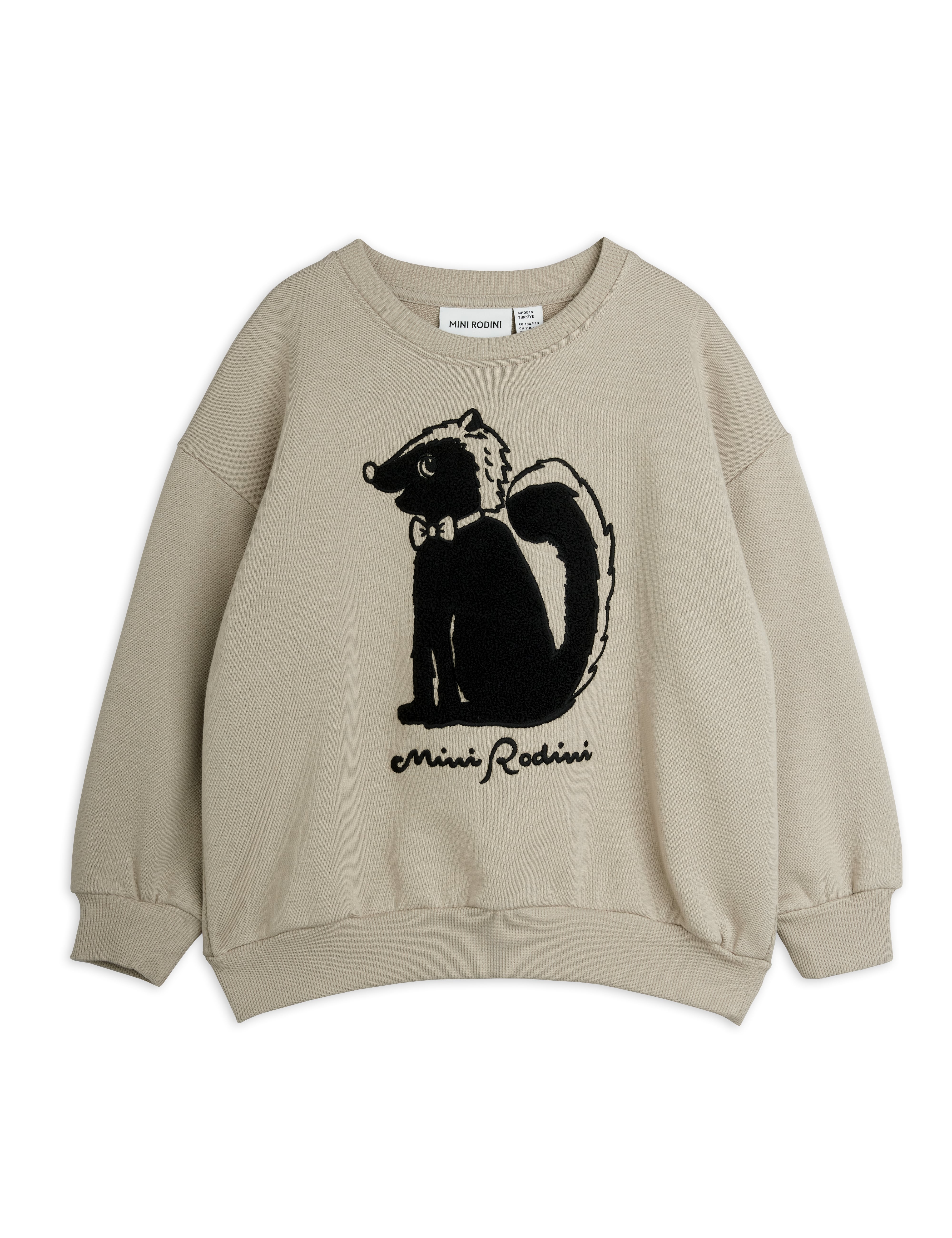 【 MINI RODINI 26AW 】 Skunk chenille sweatshirt