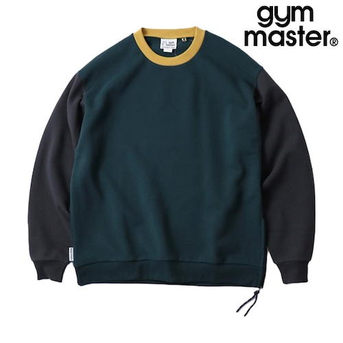 gym master ジムマスター 12oz ヘビー裏起毛 スウェット クルーネック サイドジップ ワイドシルエット メンズ G833740 グリーンクレイジー