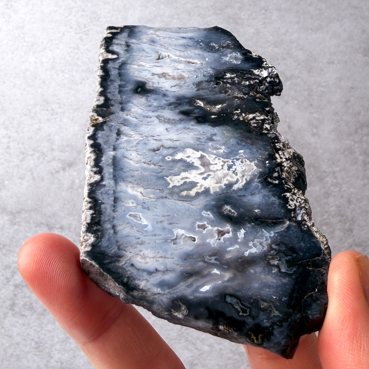 ブループルームアゲート01 スラブ * Agate * 天然石