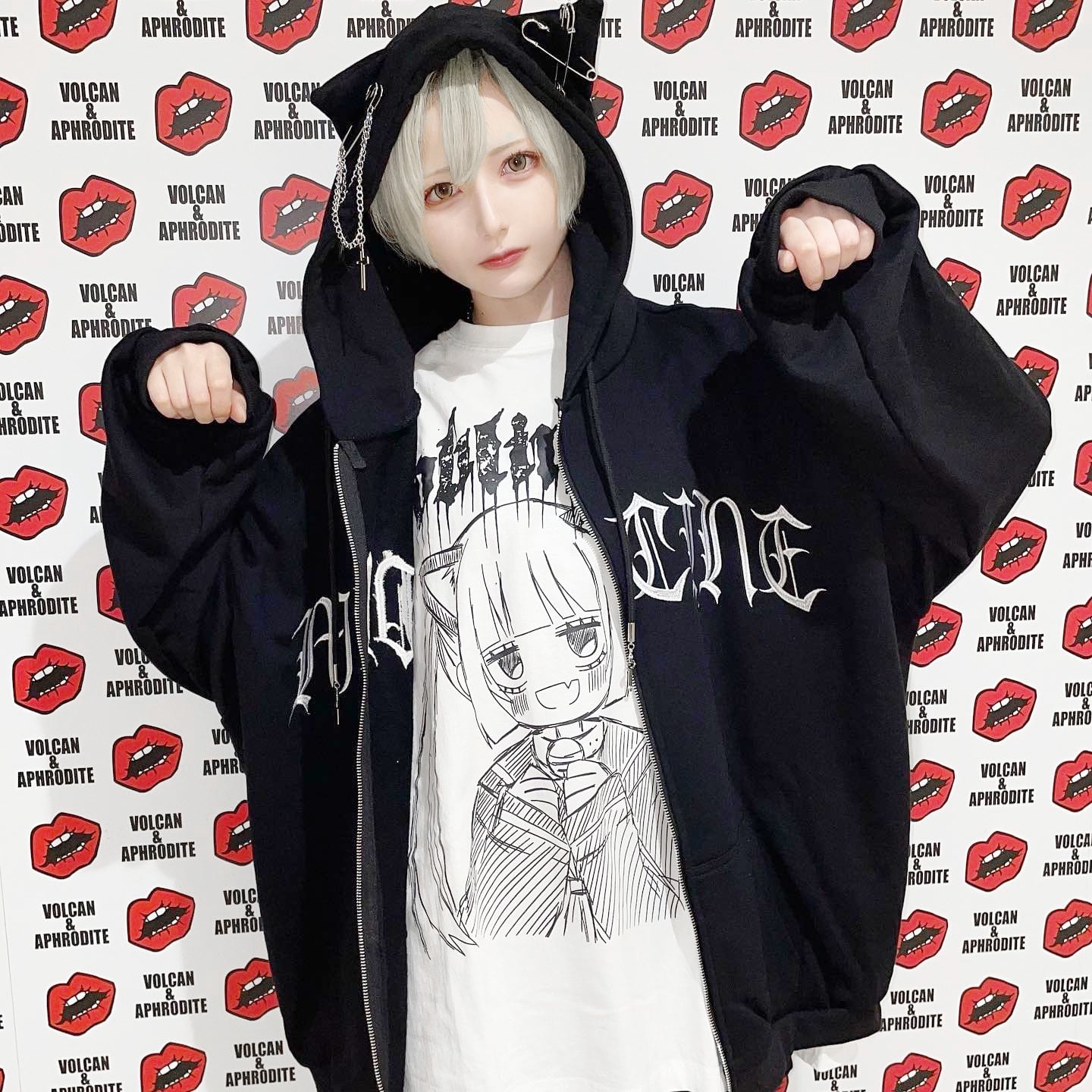 00s 肉厚 裏ボア ジップパーカー スカル 平成 お兄系 B系 y2k 袖プリ Y2K クロス スカル ジップパーカー 地雷 サブカル 平成お兄系 平成
