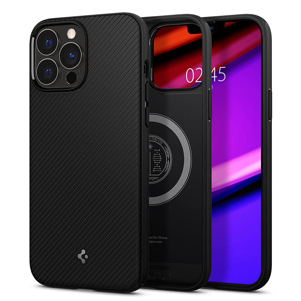 Spigen iPhone 13 Pro Max ケース Magsafe対応 マグネット搭載 TPU ワイヤレス充電対応 米軍MIL規格取得 耐衝撃 すり傷防止 マグ・アーマー ACS03226 (マット・ブラック)