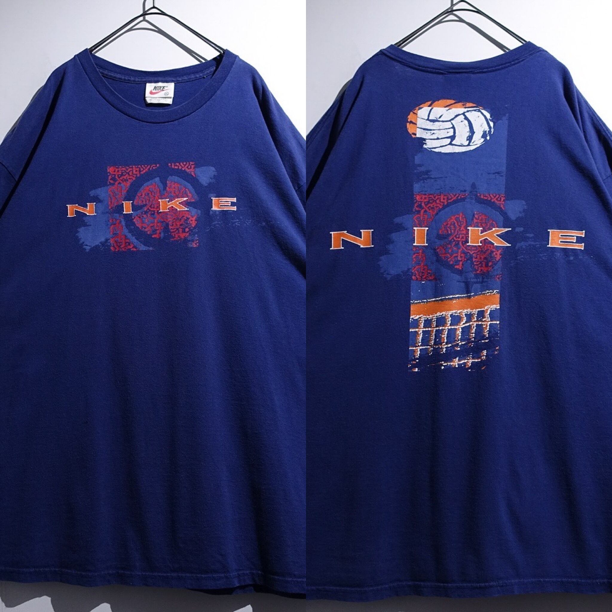 90s “NIKE” Navy Logo Print Design T-shirt