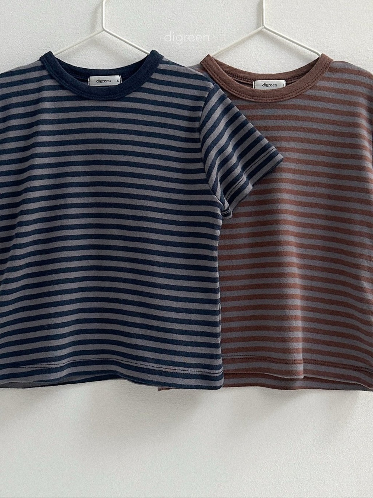 【取寄/韓国直送】digreen 26/SM  better day キャメルストライプTシャツ｜夏服｜韓国子供服