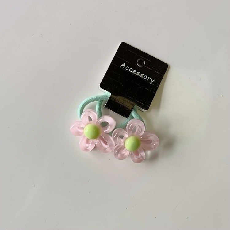 ネオンフラワーヘアゴム