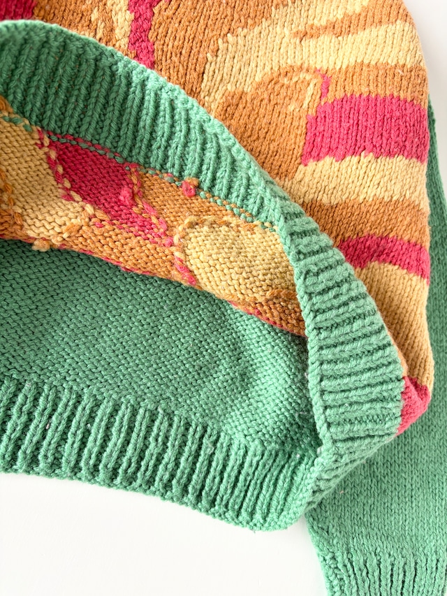 【5-6T相当・vintage】アニマルニット