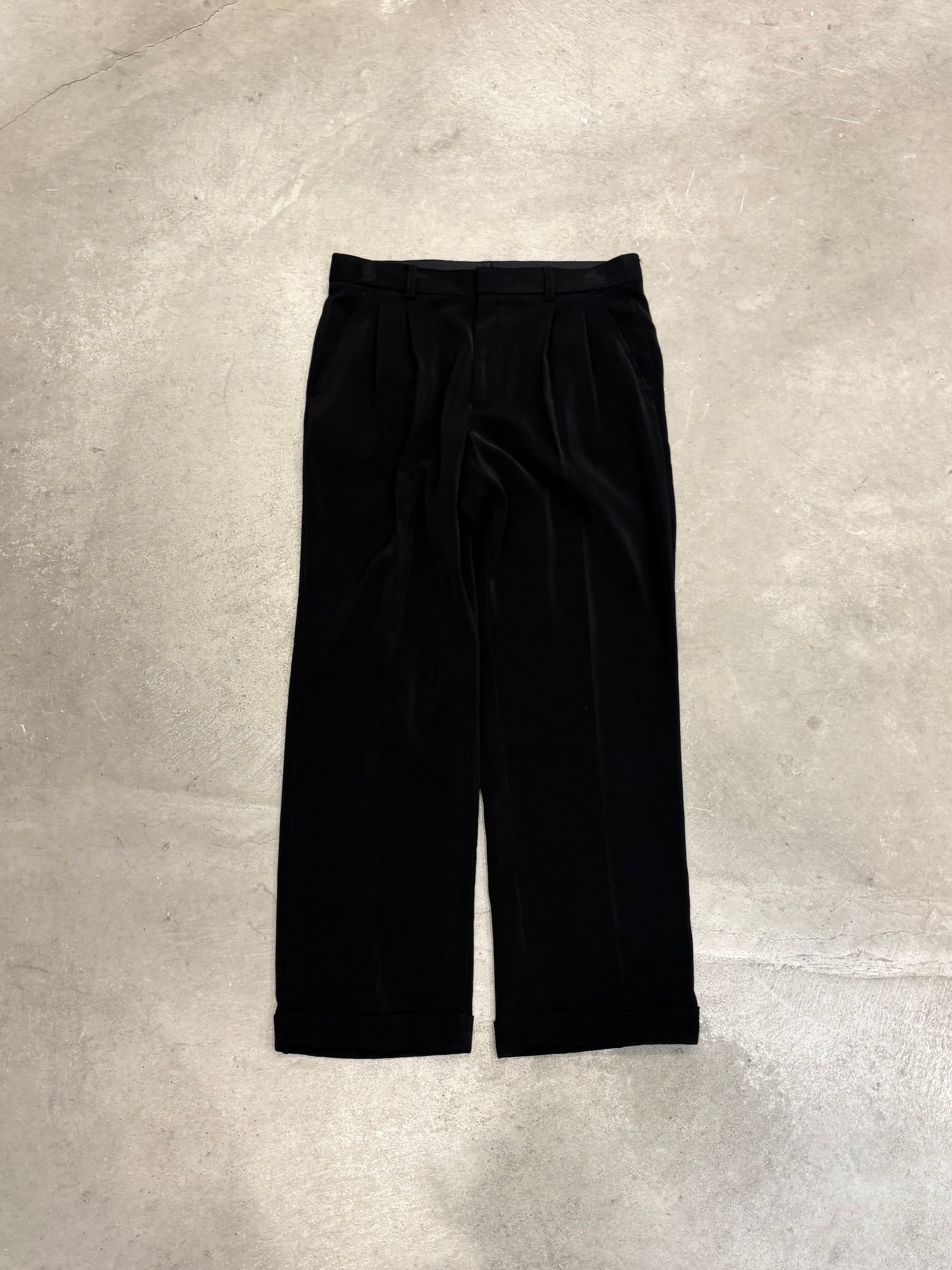 MANI” Double Tuck Wide Slacks GIORGIO ARMANI | RENGA CLOTHING STORE