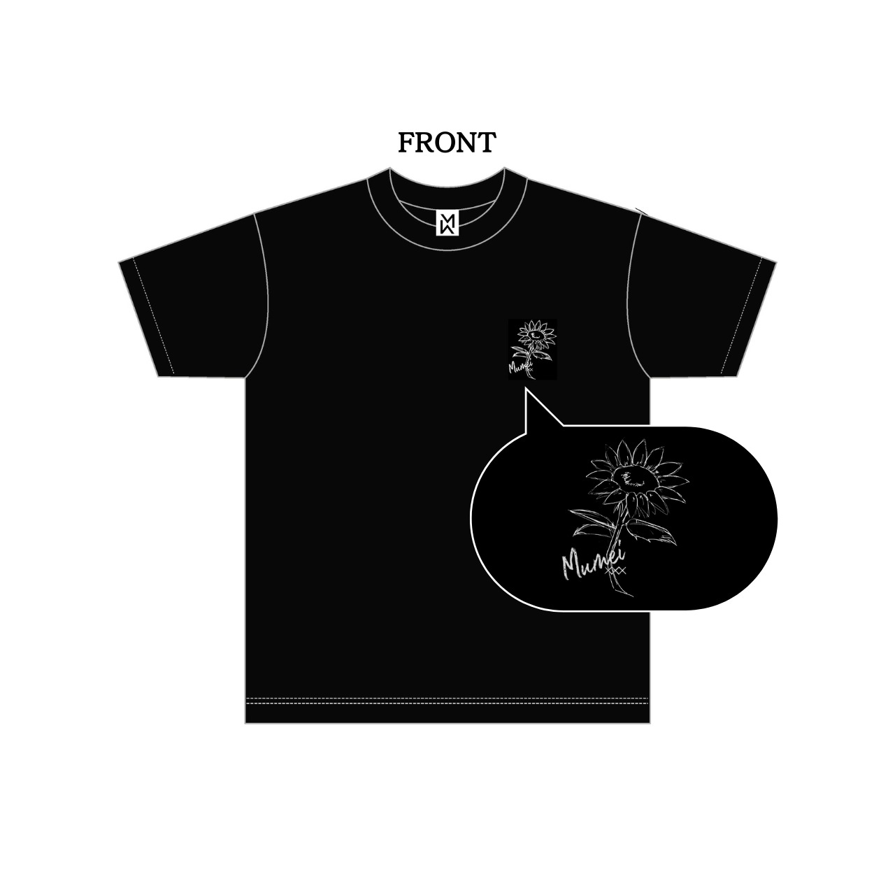 オリジナルTシャツ（ひまわり星座 Ver.）ブラック