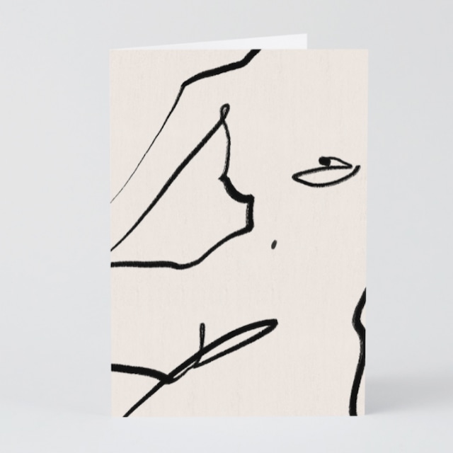 WRAP / Nude on White ART CARD - Illustrated by Kit Agar-