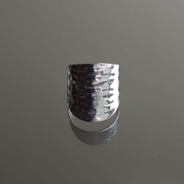 70-90s Mexican Silver Hammered Ring Size11