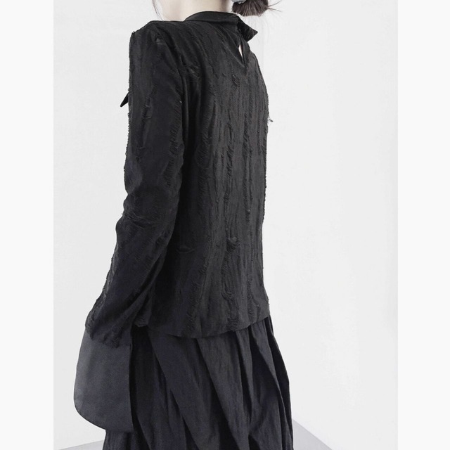 Draped design front drawstring blouse C0881