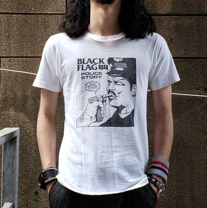 80s BLACK FLAG バンドTシャツ XL ブラックフラッグ punk