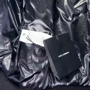 DOLCE&GABBANA technical fabric black bomber jacket