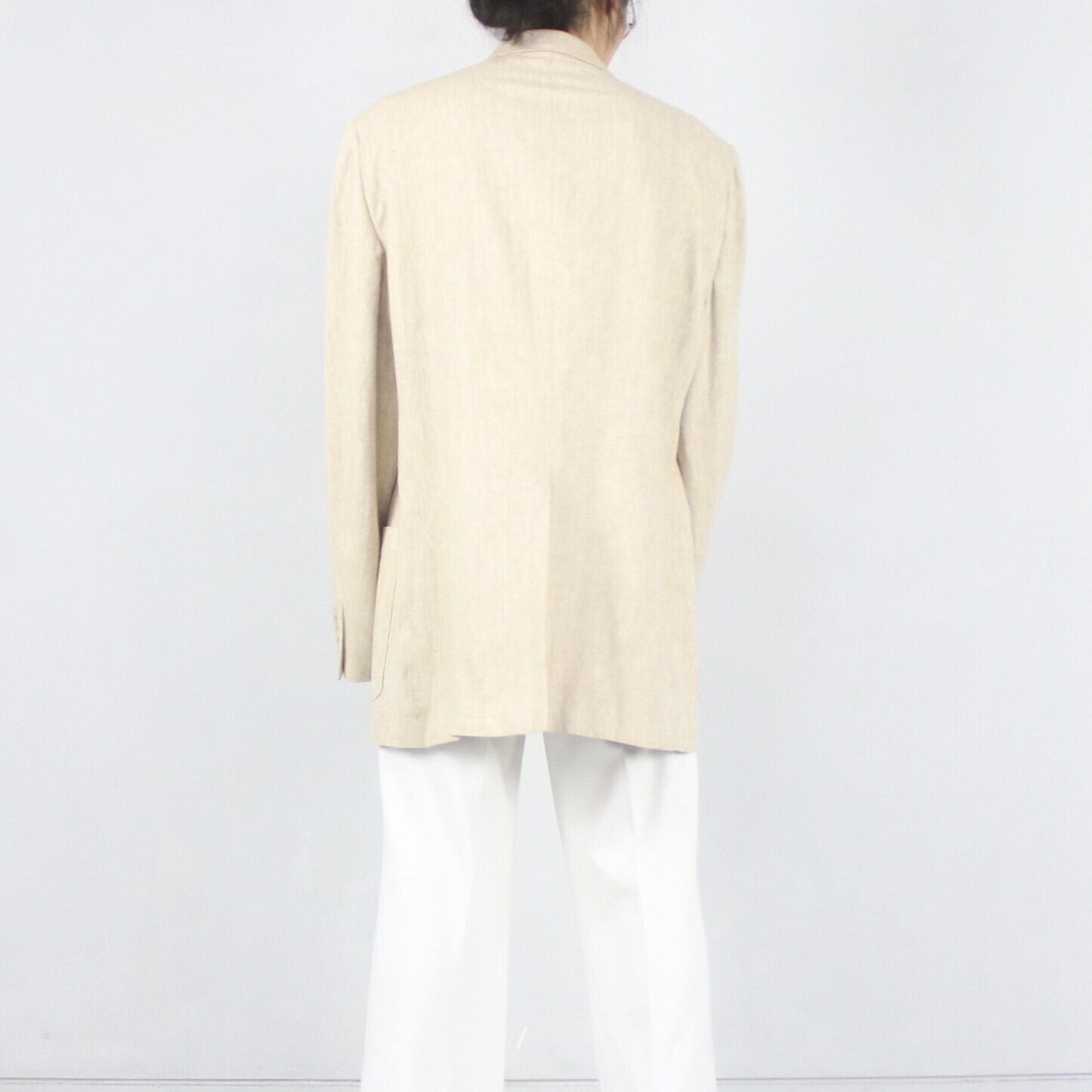 1980s Christian Dior リネン サマーテーラードジャケット 【OT-4924