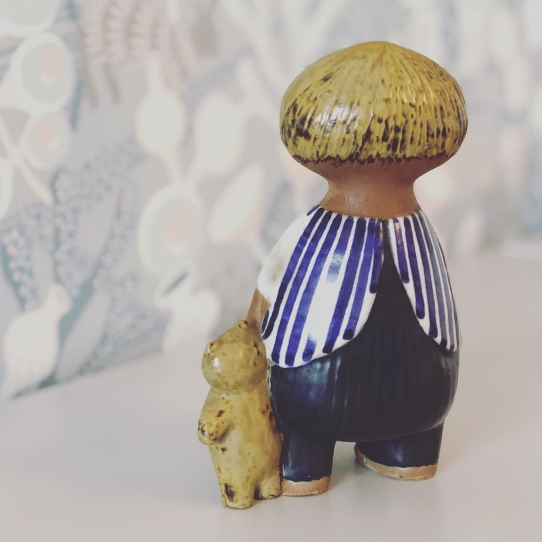 リサラーソン/UNGAR/マリン】北欧/ビンテージ/希少/クマ/Malin 燃やし 