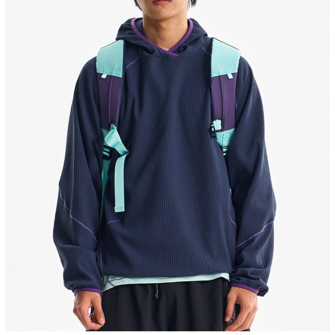 【Quiet Detail】パイピング ロングスリーブ フーディー 　TB2072・画像5