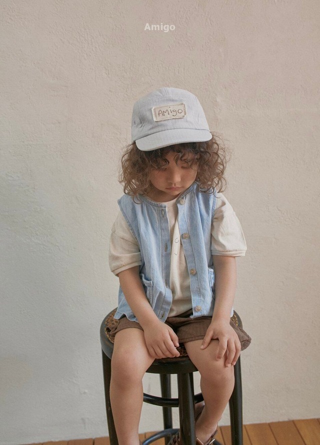 予約⌇amigo / Round denim vest