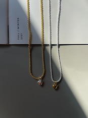 ブロックハートネックレス