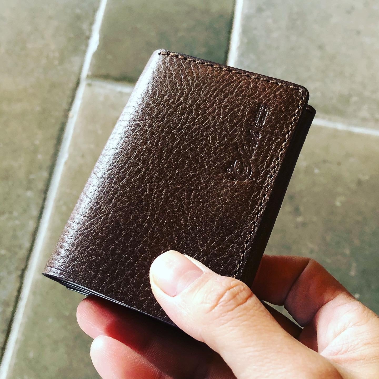 【ハンドメイド】ミニ財布 ( 焦茶 ) ミニウォレット【焦茶】 | SLOTH leather factory