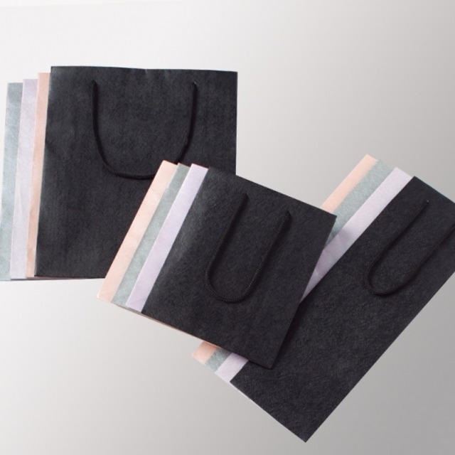 ペーパーバッグM 紙袋Mサイズ　ラメ光沢エンボス紙　20枚入り SAKU-WRB-M